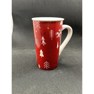 Starbucks 2019 Christmas Winter Holiday Red Tall Coffee Mug Trees Gnomes 16oz